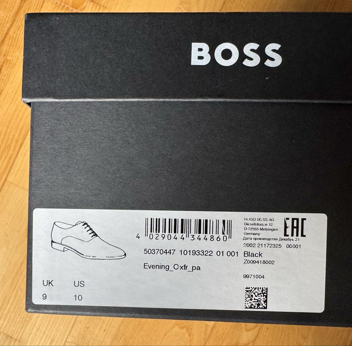 Lakierki Hugo Boss Oxford  r. 43 do ślubu do smokingu