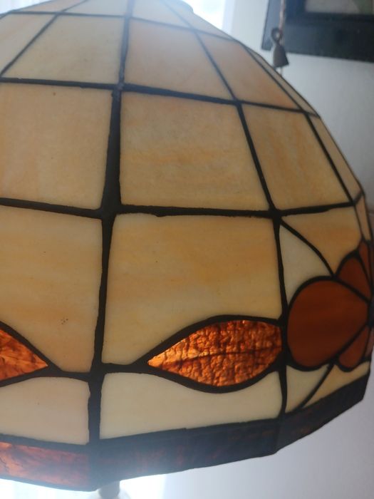 Lampa stojąca witrażowa