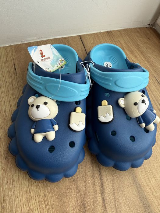 Kroksy dziecięce niebieskie miś 25