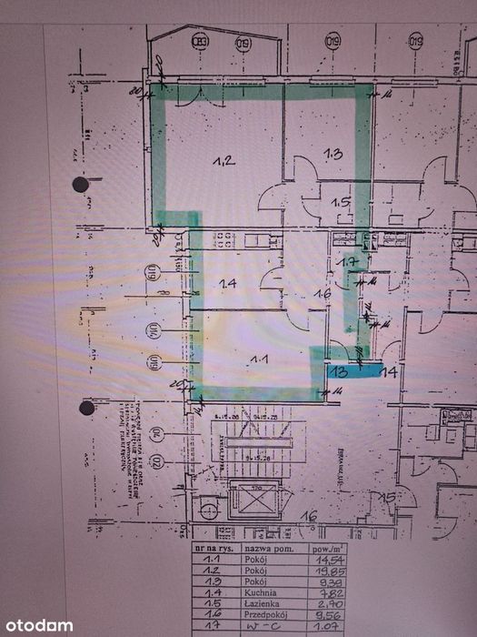 Sprzedam jasne, 3-pokojowe mieszkanie (64,93 m²)  - trzecie piętro