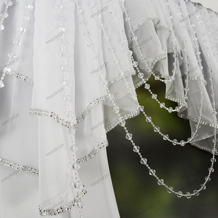 ‼️WYPRZEDAŻ ‼️Bogata dekoracja okna firana z cyrkoniami i kryształami