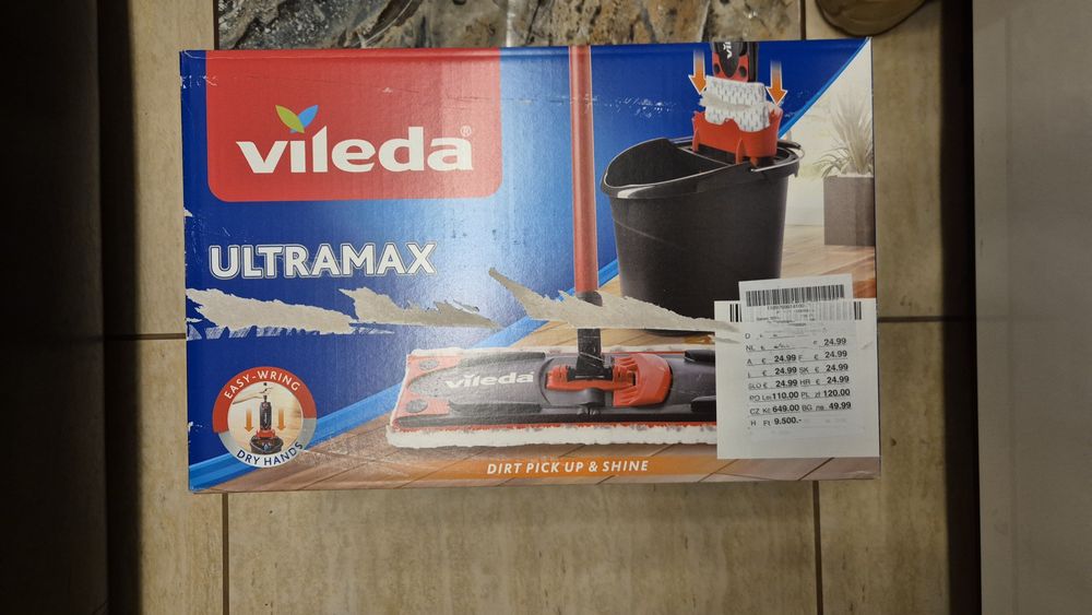 Mop płaski Vileda Ultramax zestaw z wiadrem
