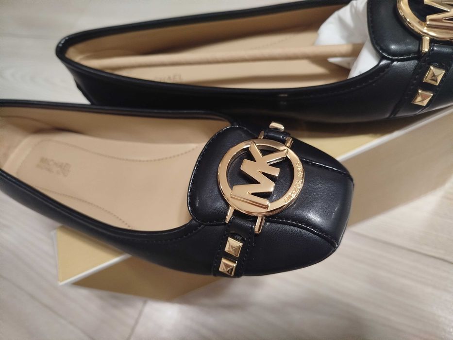 Buty damskie baleriny czarne nowe Michael Kors, rozmiar 7,5