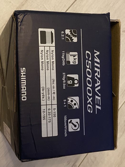 Катушки Shimano Miravel C3000 5+1BB 5.01 + інші