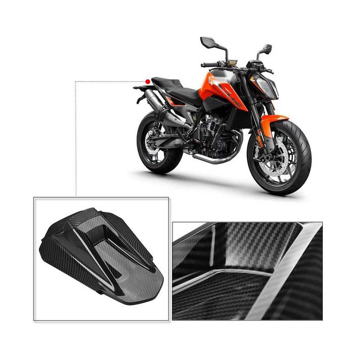 Capa de Banco Passageiro KTM Duke 790 de 2018 a 2024 ABS