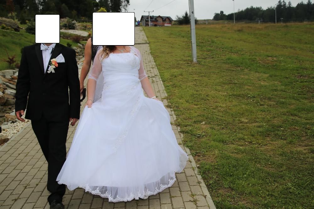 suknia ślubna + welon+ bolerko + buty