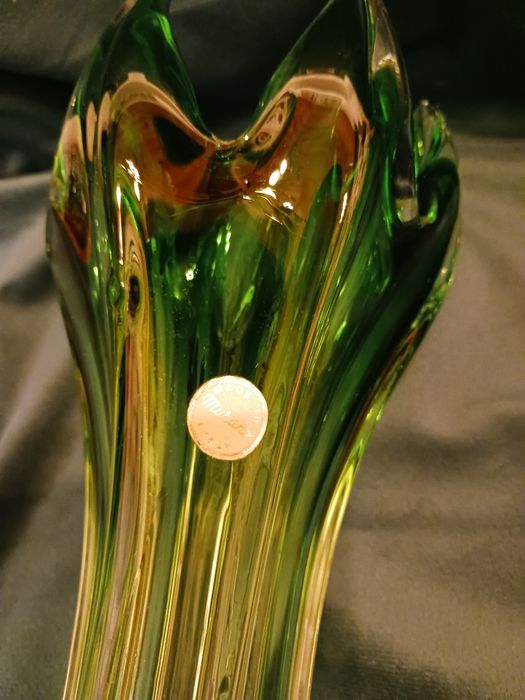Murano wazon zielony