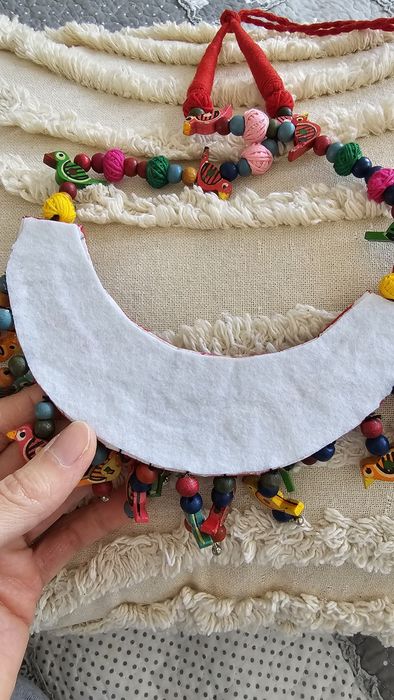 Boho folk hippie piękny kolorowy naszyjnik ptaki