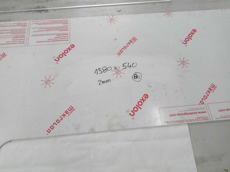 Pleksi Plexi Pleksa nowa 3mm 44x40cm wzmacniana poliwęglan TANIEJ 60%