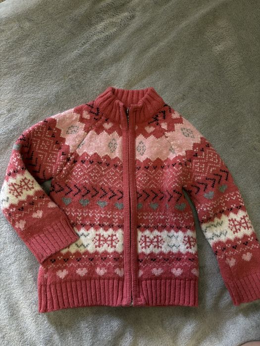 Теплий светер для дівчинки 110р. Теплий кардиган дитячий 4роки
