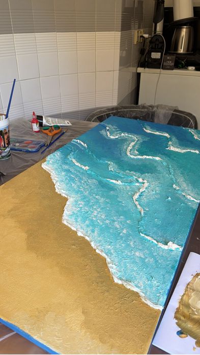 Quadro Mar com Textura