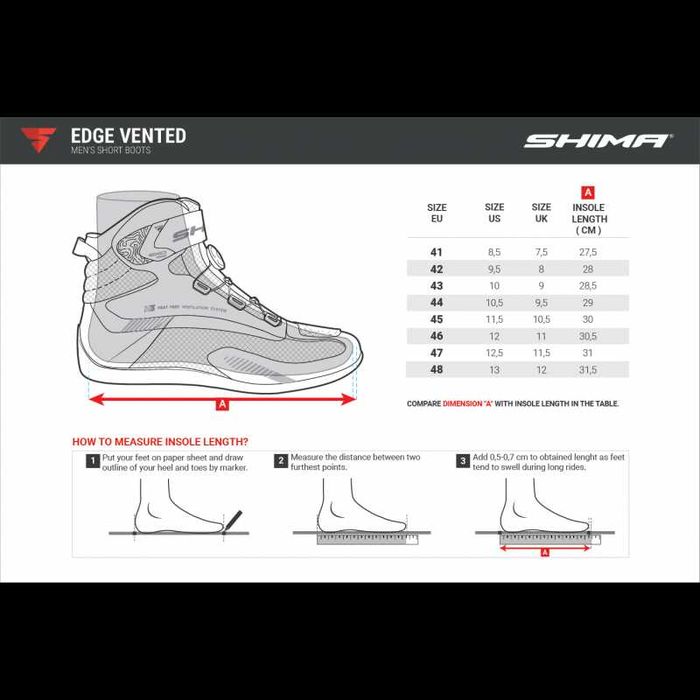 BUTY SHIMA EDGE VENT MEN BLACK '41 '42 '43 '44 '45 '46 '47 '48