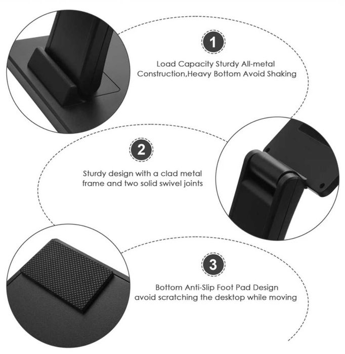 Suporte/Base Dobrável para Monitor/POS VESA 75 ou 100