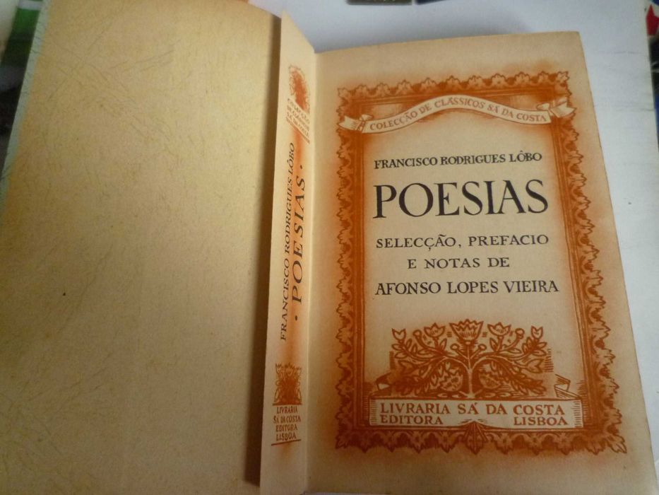 Livro Raro-Francisco Rodrigues Lobo Poesia Prefácio Afonso Lopes Vieir