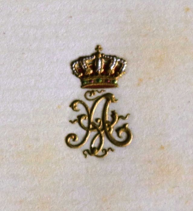 Rainha D. Amélia papel de carta timbrado em relevo e cores (Reserva AS)