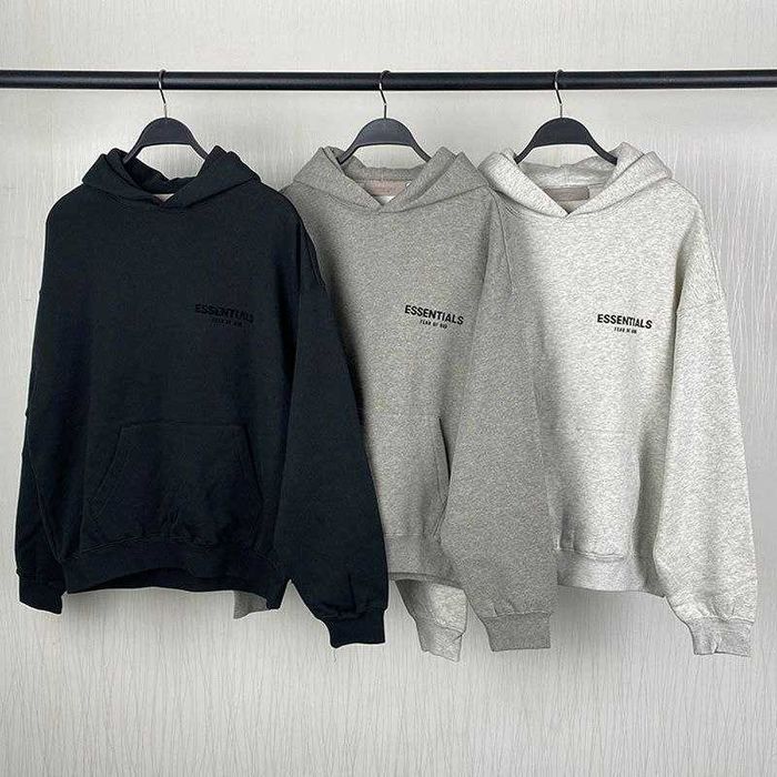 СУПЕР ЯКІСТЬ, худі essentials Fear of God, чорное унисекс худи есентиалс фог