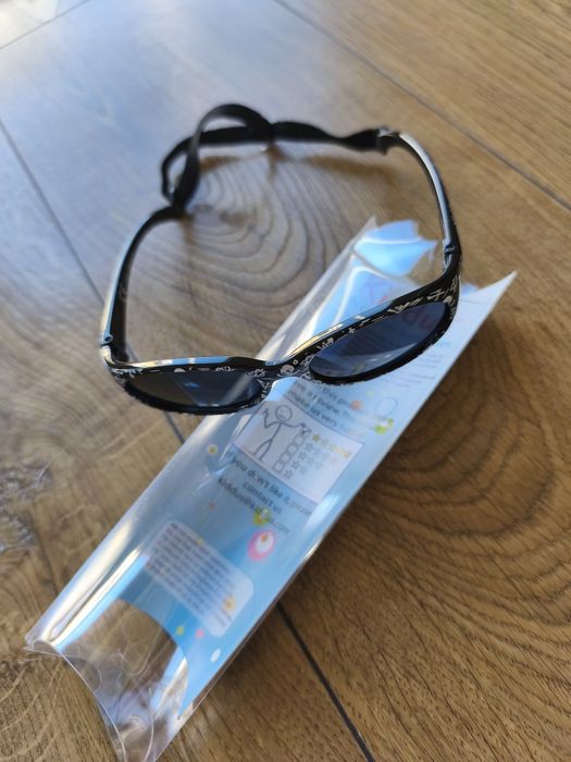 Nowe Okulary przeciwsłoneczne dla dzieci ,Kiddus UV400 Czarne 2-6 lat