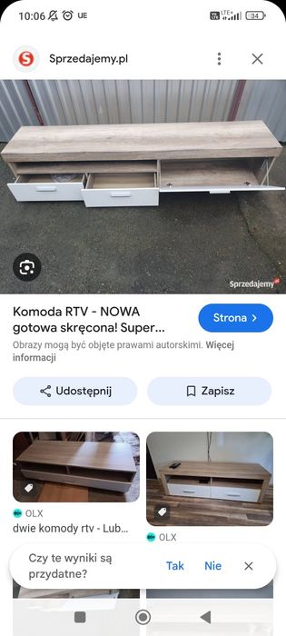 Stolik RTV i szafka Agata meble