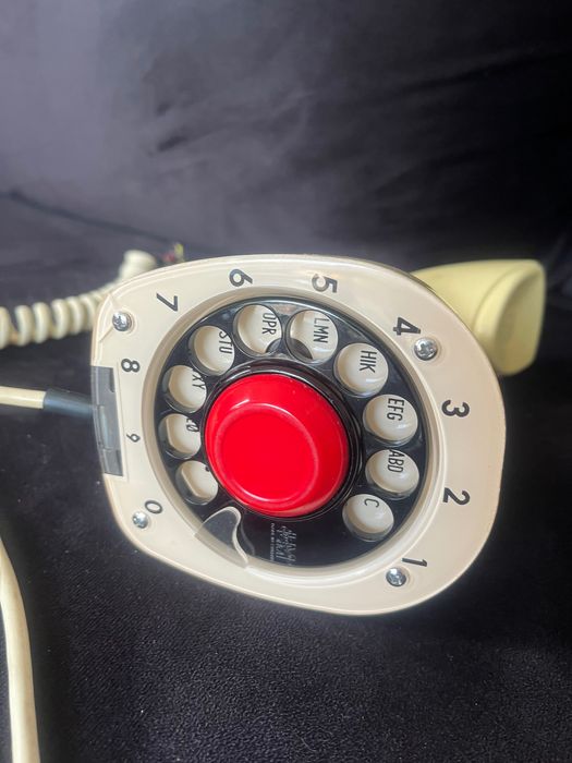 Szwedzki Duński telefon Vintage Ericsson banan lata 60te/70te bakelit