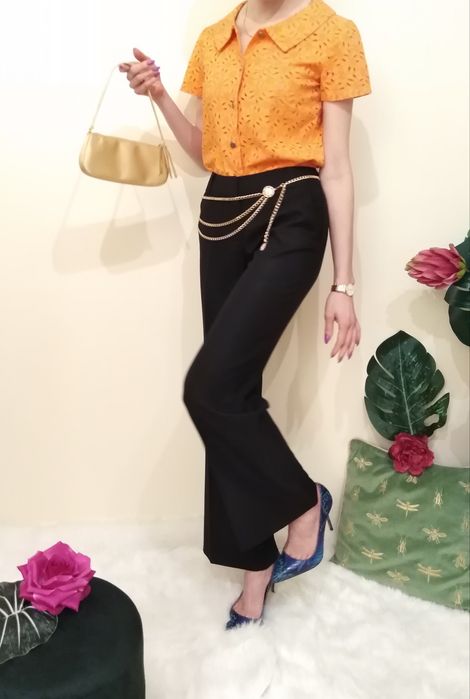 Quiet Luxury Elegant Black pants Czarne eleganckie spodnie na kant