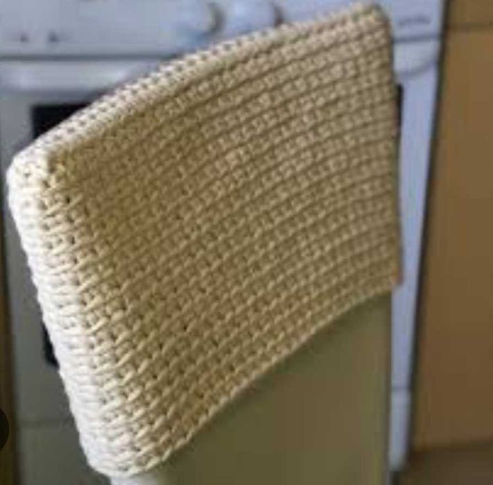 Короткие чехлы на спинку стульев. 2шт. синий и молочный цвет