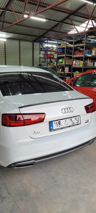 Audi A6 C7 lotka spoiler dokładka tylnej klapy czarny połysk