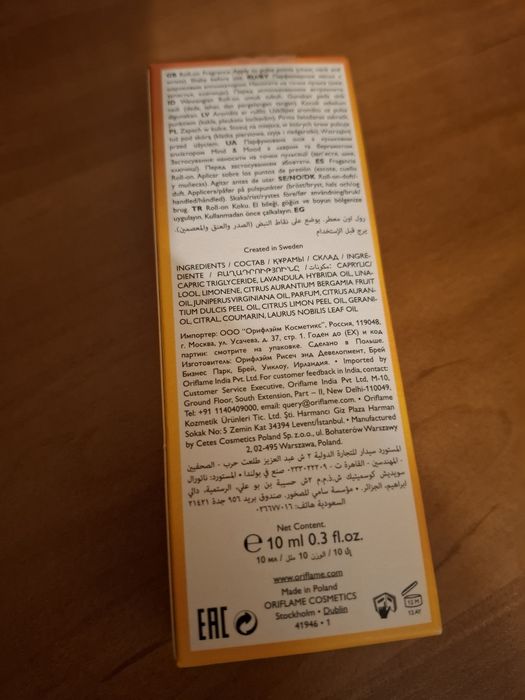 Oriflame mind & mood olejek eteryczny roller 41946 nowy