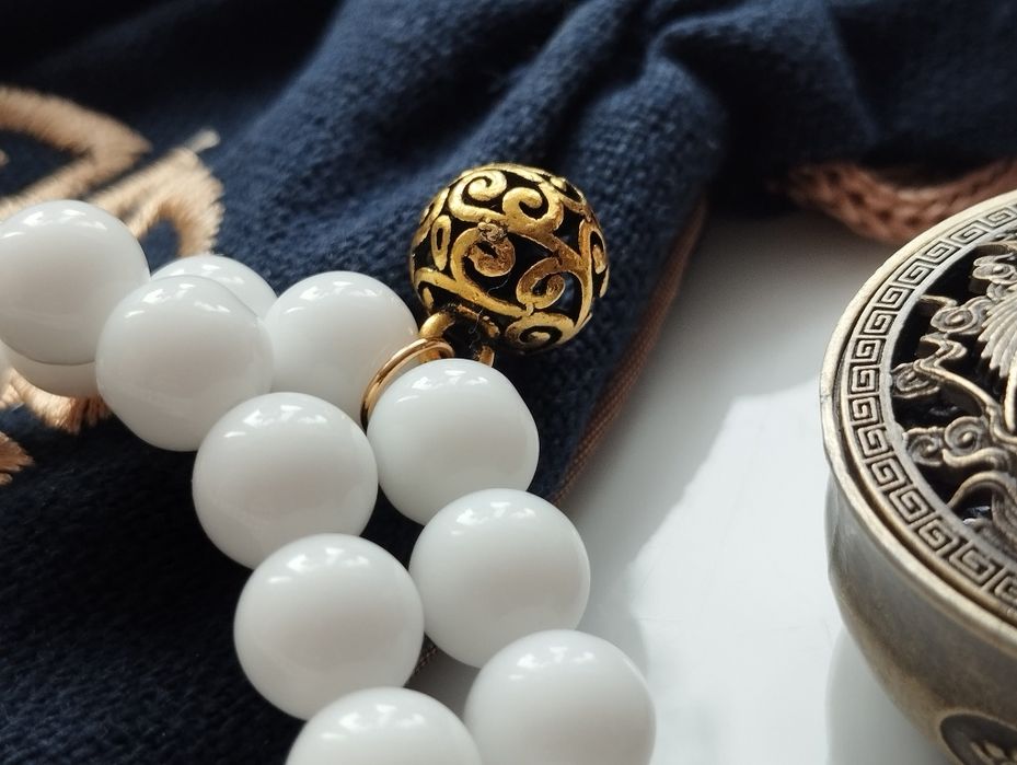 Bransoletki biała porcelana