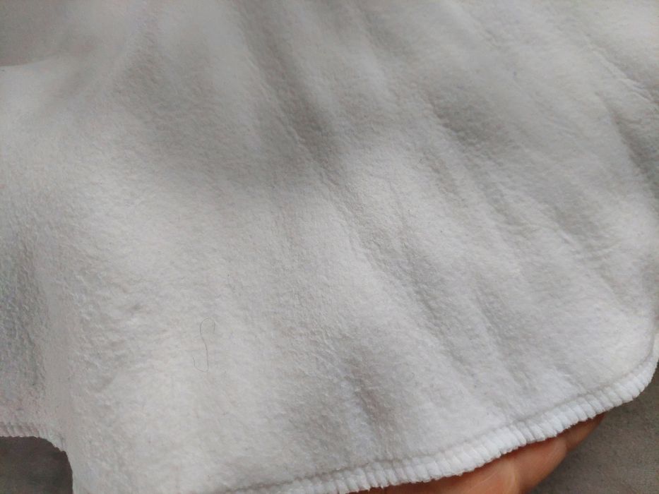 Polarowo koronkowa sukienka do chrztu + opaska na głowę
