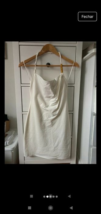 Vestido linho com elasticidade branco