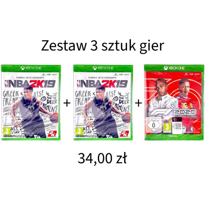 1 x F1 2020 XBOX One + 2 x NBA 2K19 XBOX One VIMAGCO.PL BYDGOSZCZ