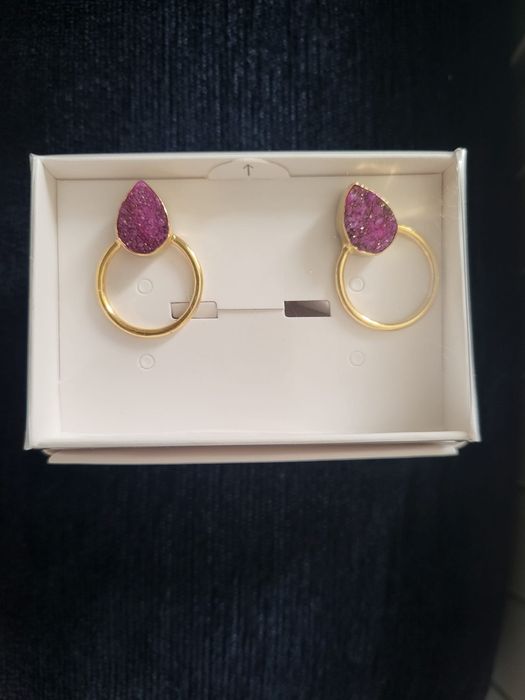 Brincos ACUS Dourado & Lilas