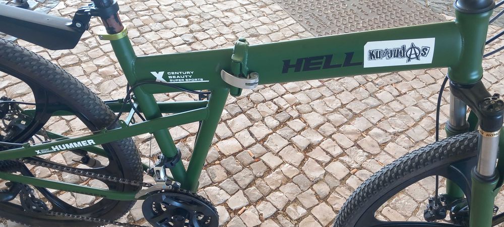 Bicicleta de Montanha Dobrável Helliot Hummer 01 – Verde Militar