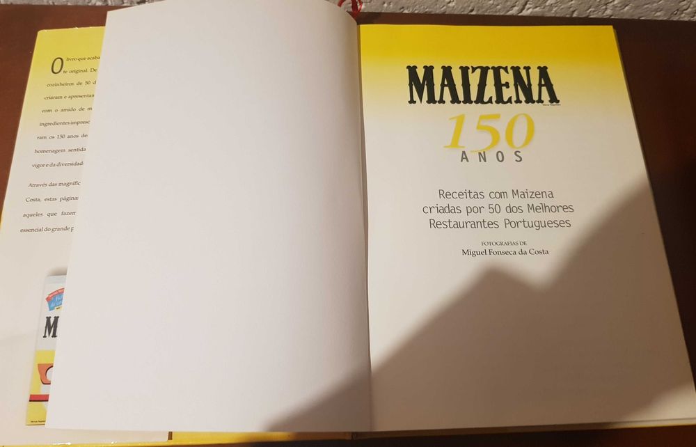 Livro Culinária 150 anos da Maizena capa dura ilustrado Novo