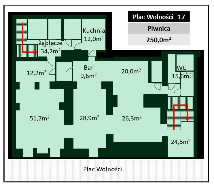 GastroPiwnica w Centrum - Lokal idealny pod Bar / Restaurację 250m2