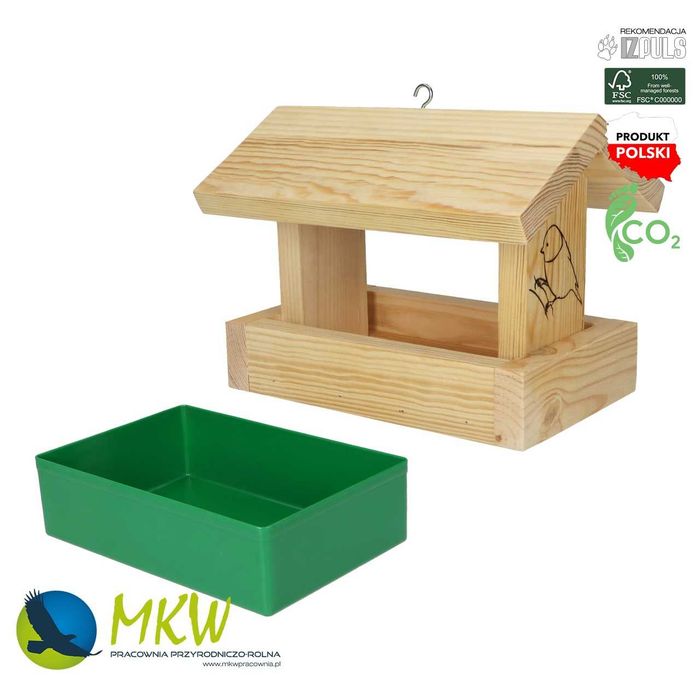 Comedouro educativo Faça Você Mesmo modelo DREWNIANY ECO DIY MKW