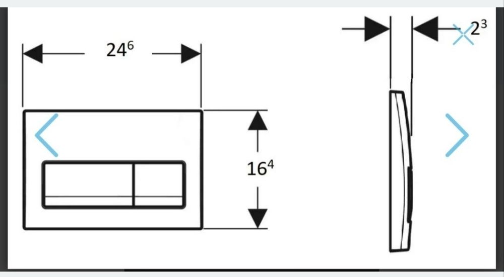 Geberit Delta50 - Przycisk spłukiwania, czarny mat