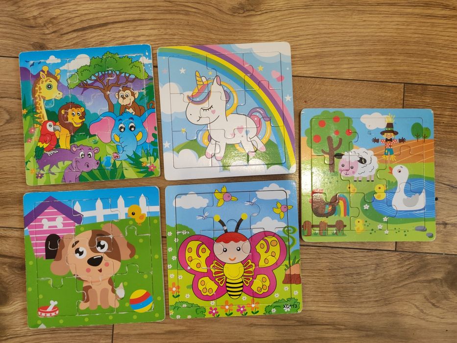 Puzzle drewniane 9 elementów