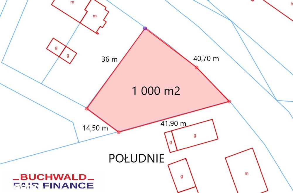 Działka pod zabudowę mieszkalno-usługowo-handlową przy głównej ulicy