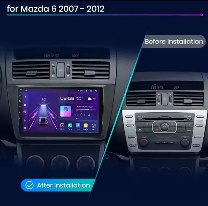 Rádio Android Mazda 6 2008 a 2015 com CANBUS Wi-Fi GPS Canbus 2/32GB