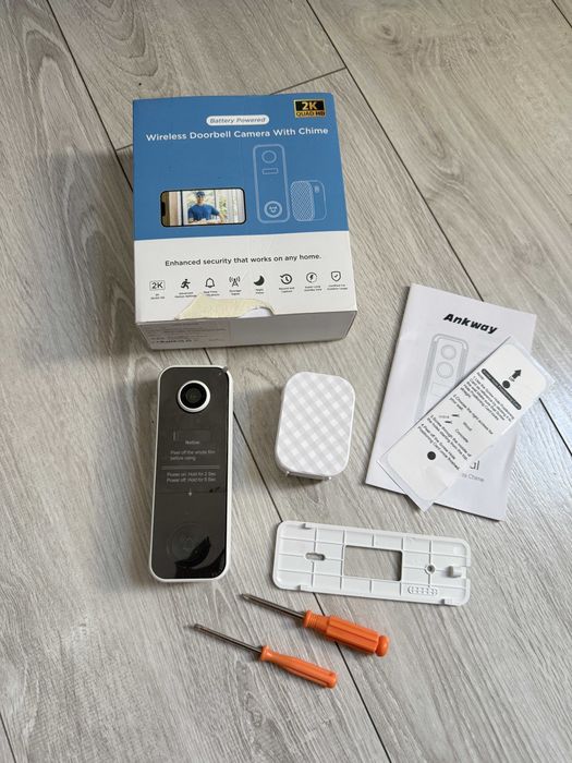Ankway doorbell bezprzewodowy wideo dzwonek wifi czujnik ruchu plus gong