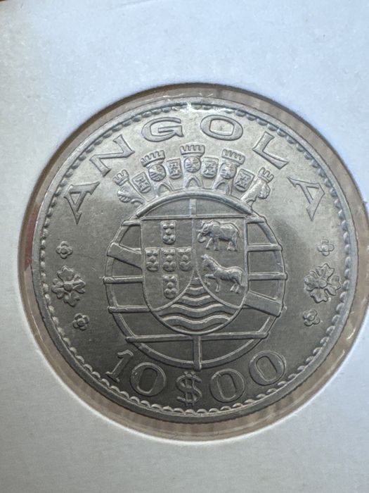 Moeda 10$ Angola 1970