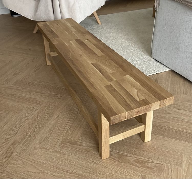Drewniana ławeczka DĘBOWA