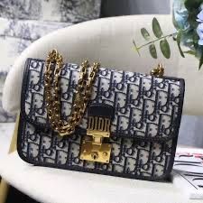 Torebka Dior Oblique Canvas and Leather Dioraddict Flap Chain Bag