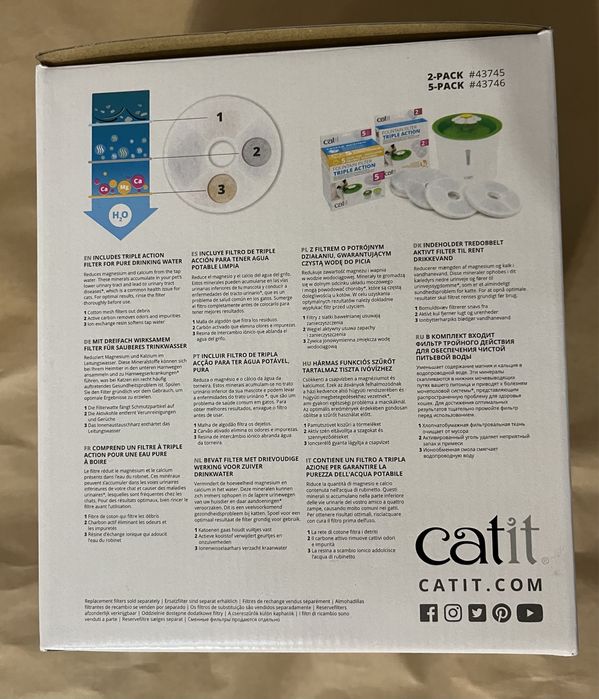 Okrągła fontanna kwiatek dla psów i kotów