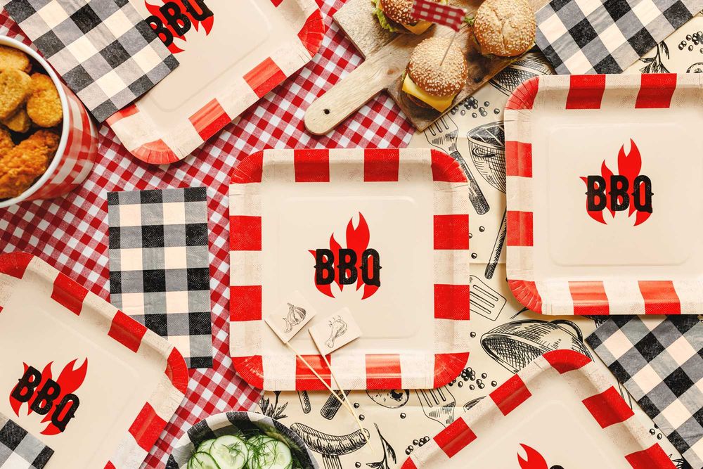 Talerzyki papierowe "Bbq" 1opak./6szt.
