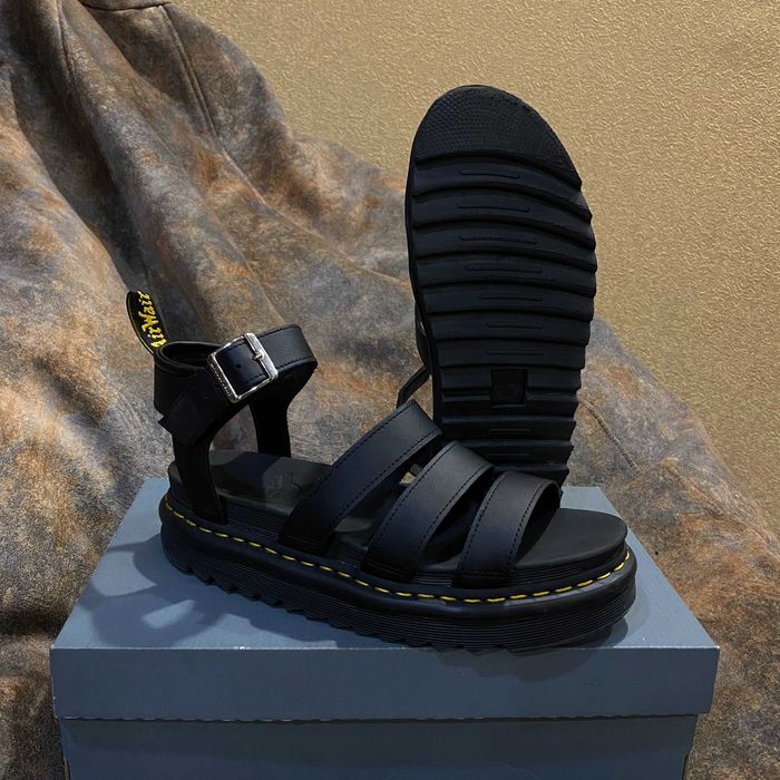 Сандали Dr. Martens Blaire оригинальные женские кожаные босоножки сандалии сабо мартинсы. Жіночі чорні шкіряні сандалі Dr. Martens