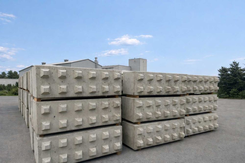 Bloki betonowe LEGO klocki systemowe modułowe prefabrykowane 60x60x60 120x60x60 180x60x60 240x60x60 mur oporowy zasieki boksy silosy kiszonki REI 240