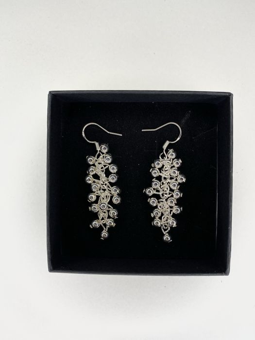 Kolczyki Srebro 925 Inspirowane Georg Jensen Moonlight Grapes