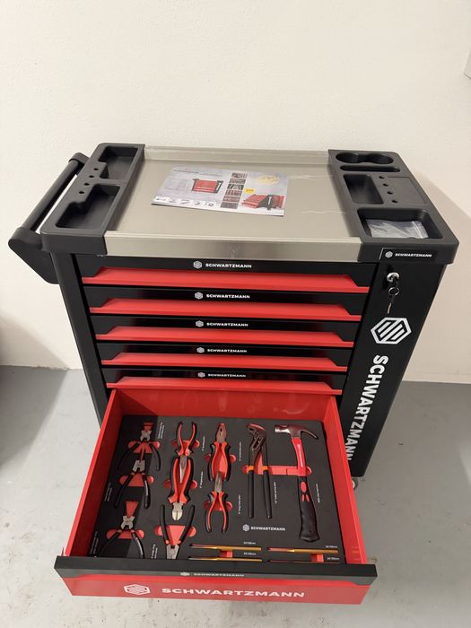 Carrinho de ferramentas 6 gavetas cheias
